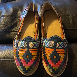Mexican huaraches sandals colorful